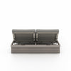 Leroy Outdoor Double Chaise, Weathered Grey - Faye Ash