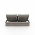 Leroy Outdoor Double Chaise, Weathered Grey - Faye Ash