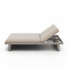 Leroy Outdoor Double Chaise, Weathered Grey - Faye Sand