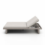 Leroy Outdoor Double Chaise, Weathered Grey - Venao Grey