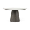 Skye Round Dining Table - White Marble