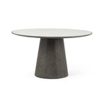 Skye Round Dining Table - White Marble