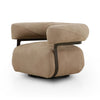 Gareth Swivel Chair - Nubuck Silver