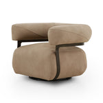 Gareth Swivel Chair - Nubuck Silver