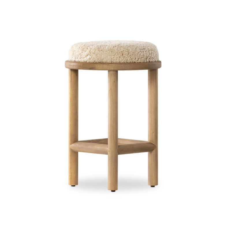 Saldino Stool - Beige Shearling