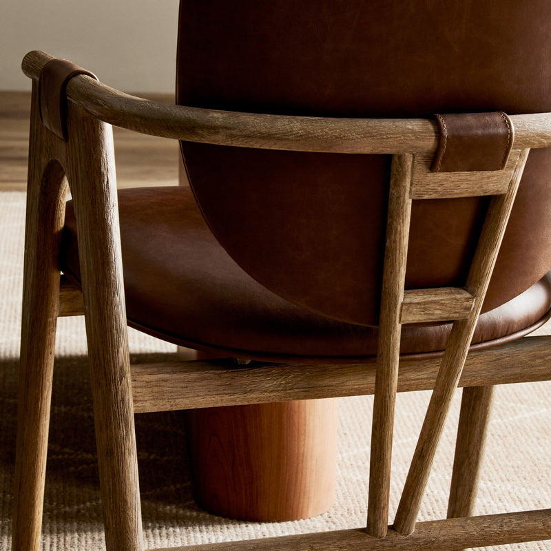 Rowanoke Dining Armchair - Havana Brown