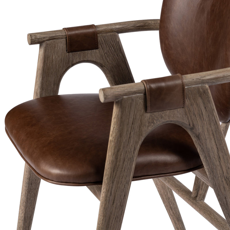 Rowanoke Dining Armchair - Havana Brown