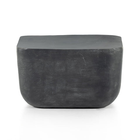 Basil Square Outdoor End Table - Aged Grey