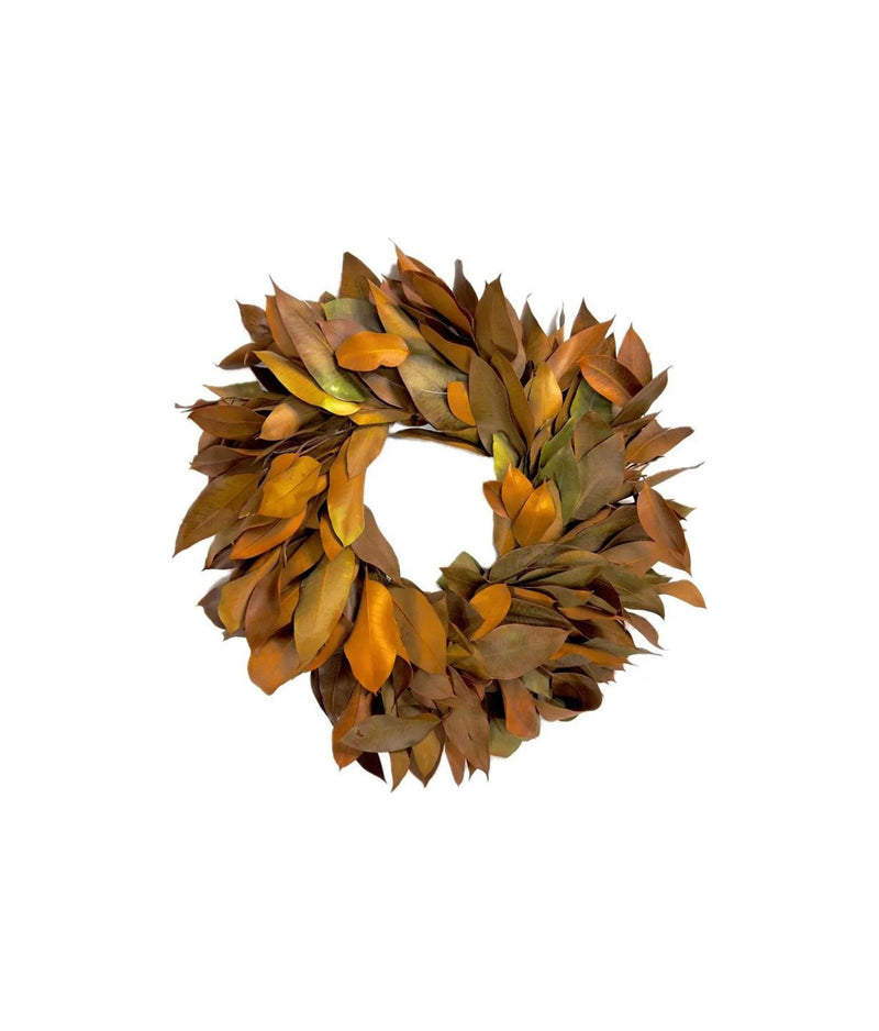 22″ Preserved Orange Diamond Eucalytus Wreath