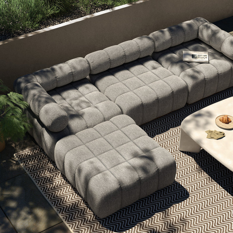 Roma Outdoor 3-Piece Sectional - Faye Ash