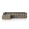 Roma Outdoor 3-Piece Sectional - Alessi Fawn