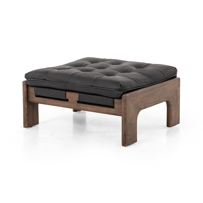 Halston Ottoman - Heirloom Black