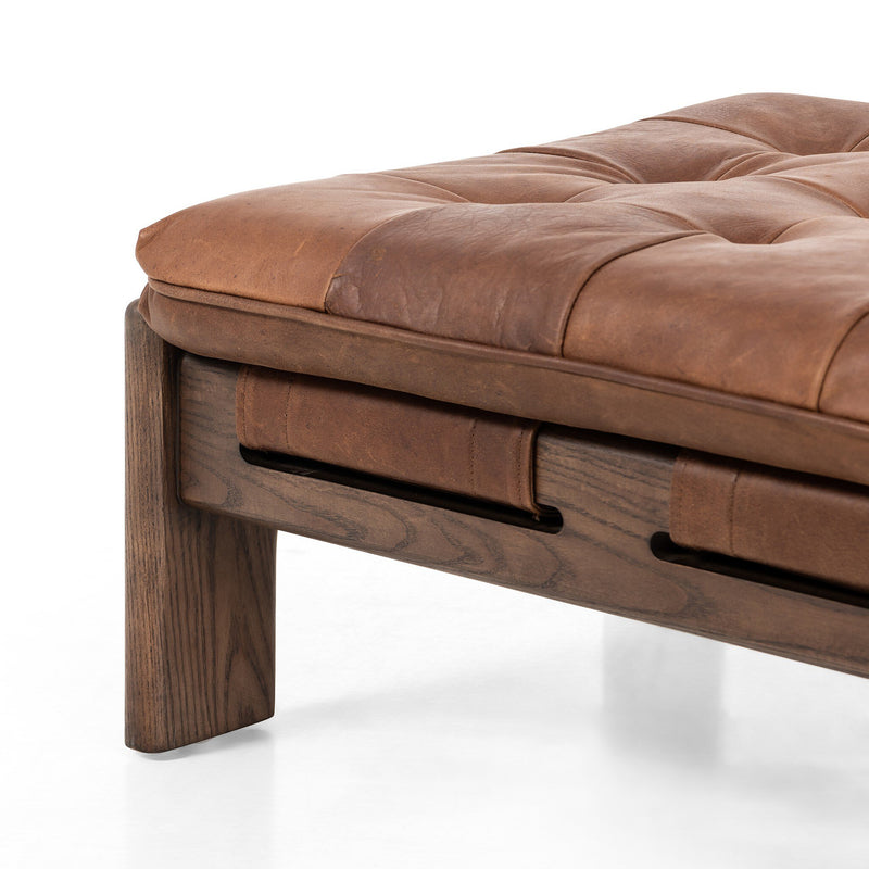 Halston Ottoman - Heirloom Sienna