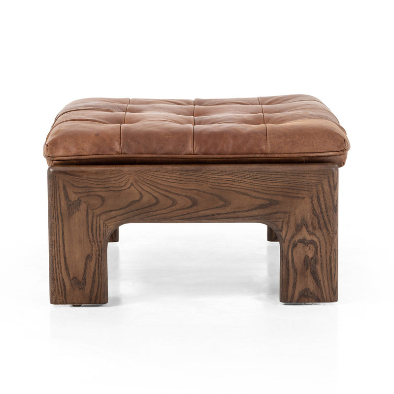 Halston Ottoman - Heirloom Sienna