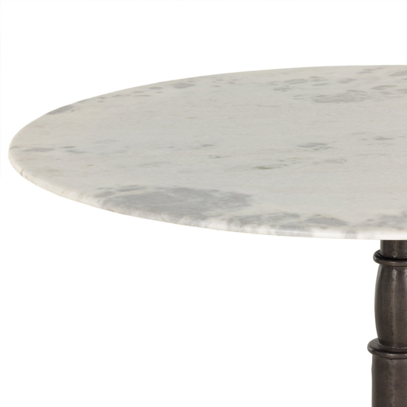 Lucy Round Dining Table - White Marble