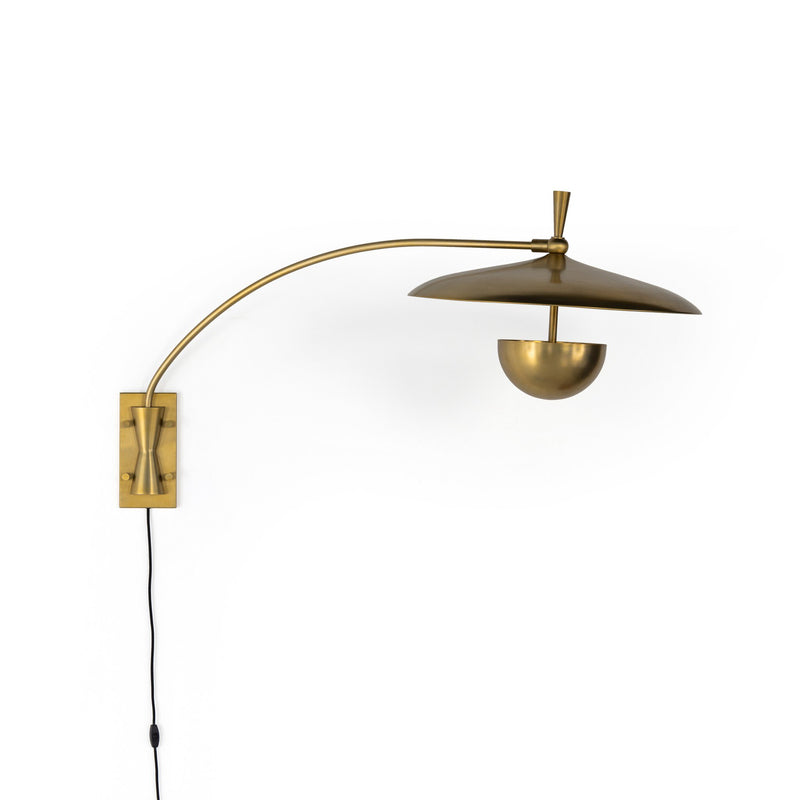 Bennington Sconce - Antique Brass Iron