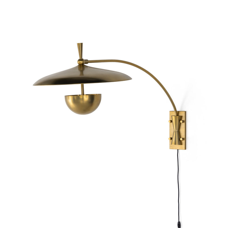 Bennington Sconce - Antique Brass Iron