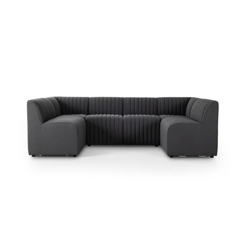 Augustine Dining Banquette, U Shape - FIQA Boucle Charcoal