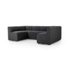 Augustine Dining Banquette, U Shape - FIQA Boucle Charcoal