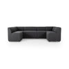 Augustine Dining Banquette, U Shape - FIQA Boucle Charcoal