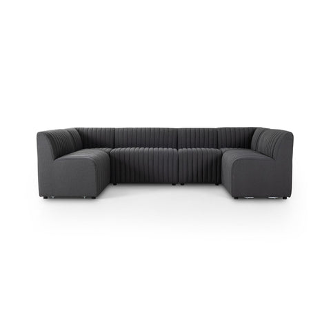 Augustine Dining Banquette, U Shape - FIQA Boucle Charcoal