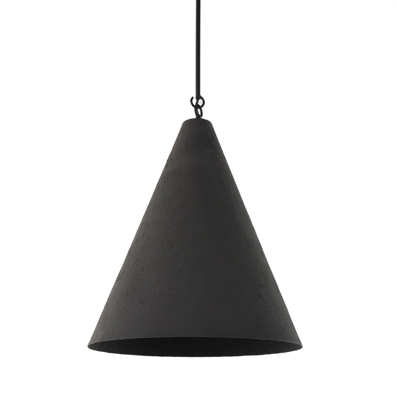 Grazia Pendant - Matte Black Plaster