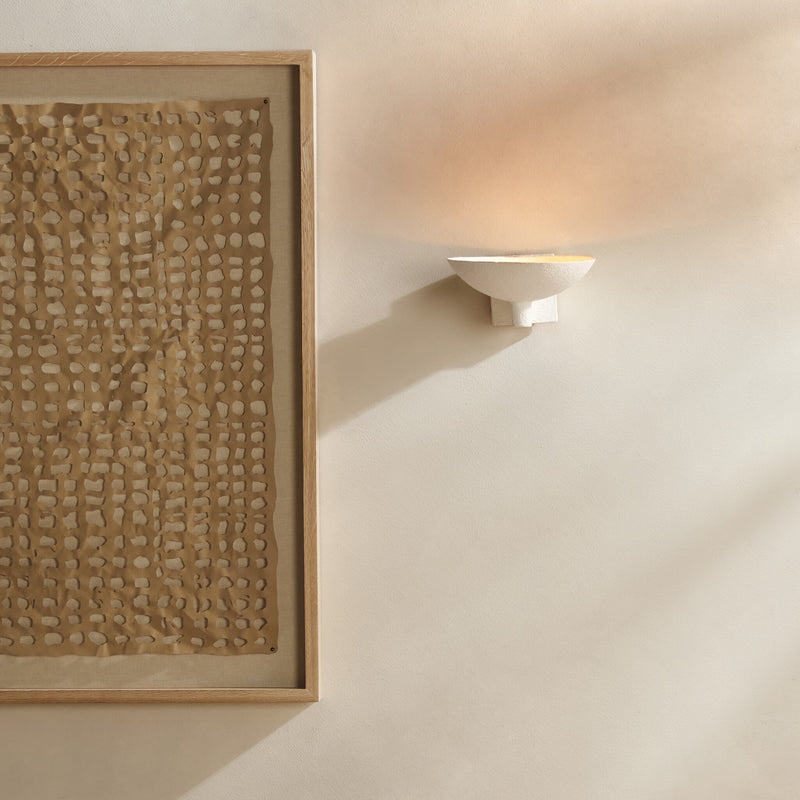 Santorini Sconce - Matte White Plaster