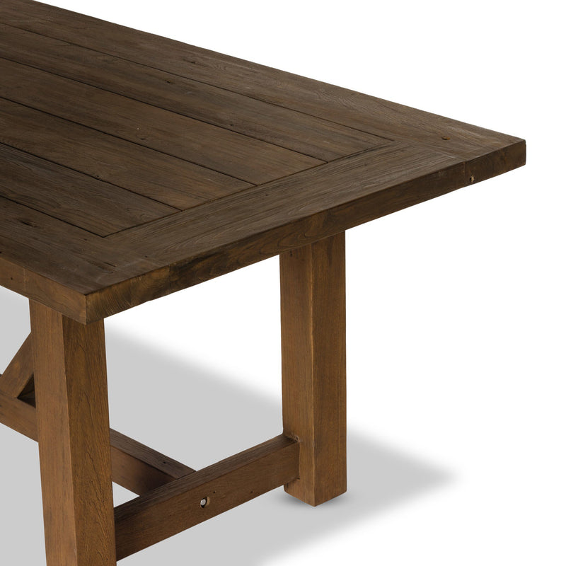 Stewart Outdoor Dining Table - Stained Heritage Brown-FSC