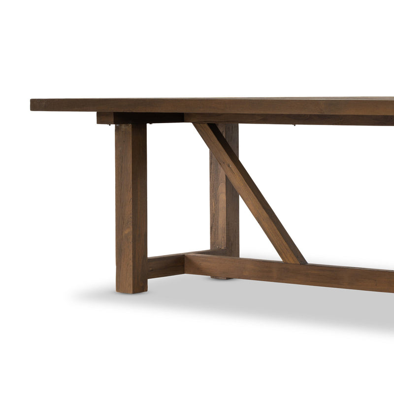 Stewart Outdoor Dining Table - Stained Heritage Brown-FSC