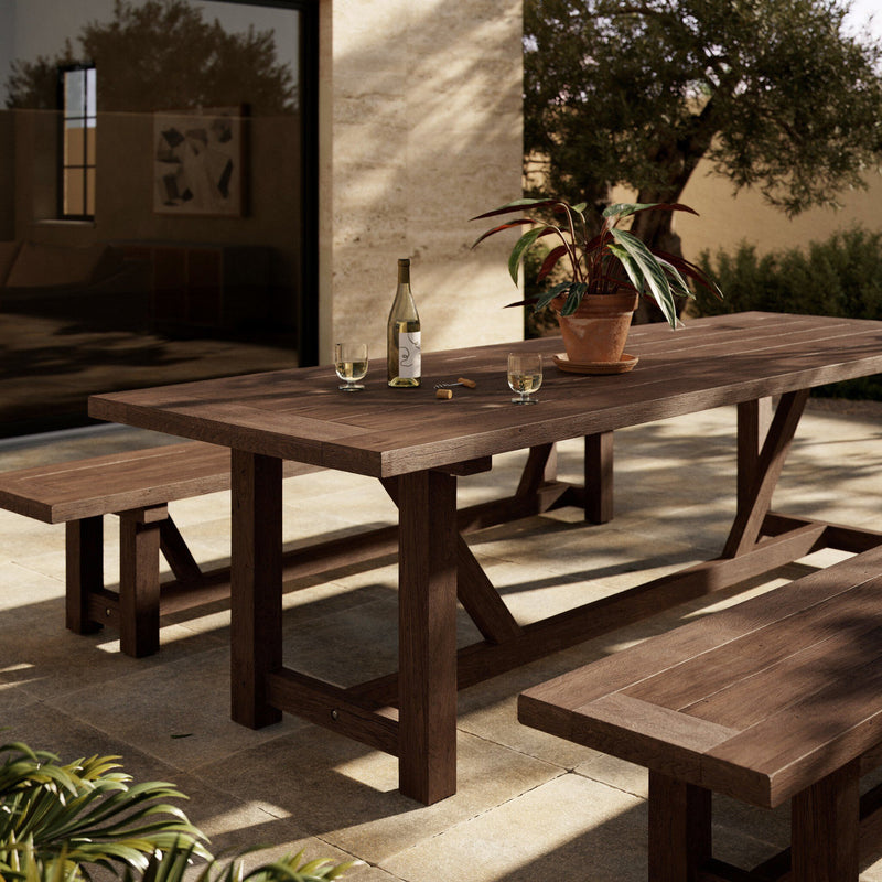 Stewart Outdoor Dining Table - Stained Heritage Brown-FSC