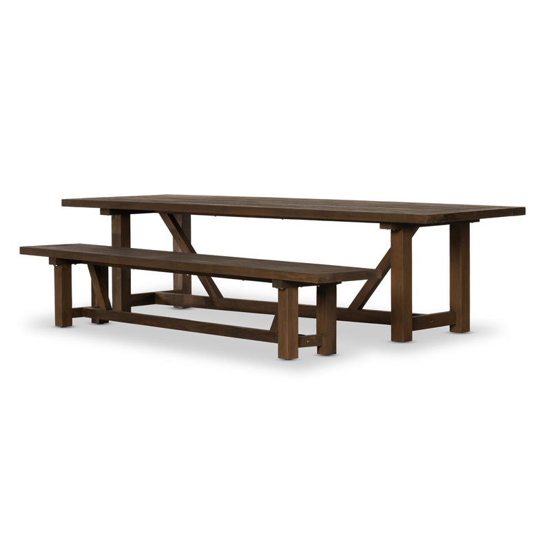 Stewart Outdoor Dining Table - Stained Heritage Brown-FSC