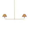 Cullen Linear Double Pendant - Camel Leather