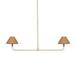 Cullen Linear Double Pendant - Camel Leather