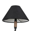 Cullen Linear Double Pendant - Black Leather