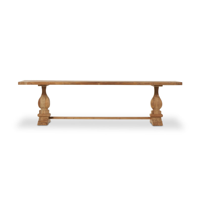 Novell Outdoor Dining Table-111" - Reclaimed Natural FSC