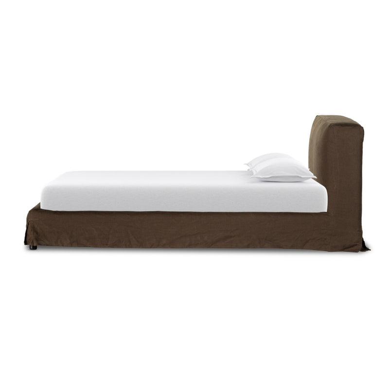 Aidan Slipcover Bed - Brussels Coffee