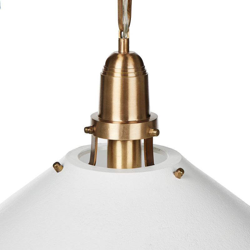 Nicholls Tapered Pendant - White Aluminum Enamel