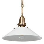 Nicholls Tapered Pendant - White Aluminum Enamel