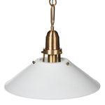 Nicholls Tapered Pendant - White Aluminum Enamel