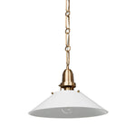 Nicholls Tapered Pendant - White Aluminum Enamel