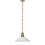 Nicholls Tapered Pendant - White Aluminum Enamel