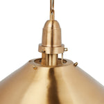 Nicholls Tapered Pendant - Cast Brushed Brass