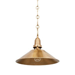 Nicholls Tapered Pendant - Cast Brushed Brass