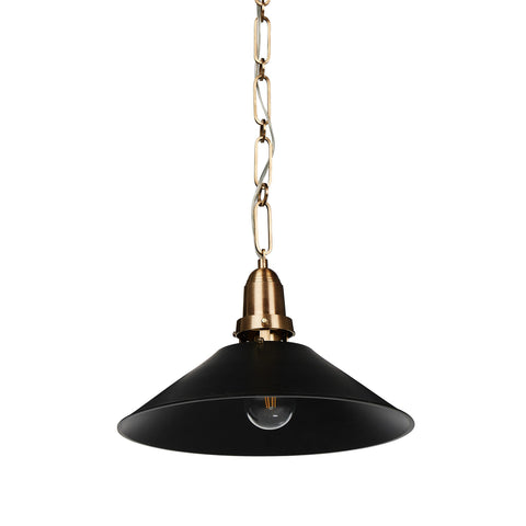 Nicholls Tapered Pendant - Black Aluminum Enamel