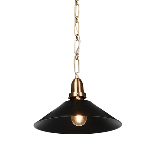 Nicholls Tapered Pendant - Black Aluminum Enamel