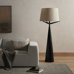 Ziggy Floor Lamp - Hammered Black Aluminum