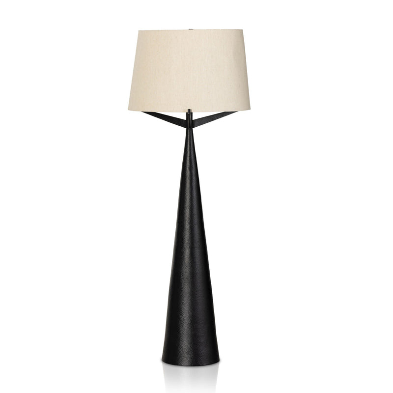 Ziggy Floor Lamp - Hammered Black Aluminum