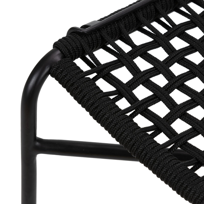 Wharton Outdoor Dining Chair - Black Rope