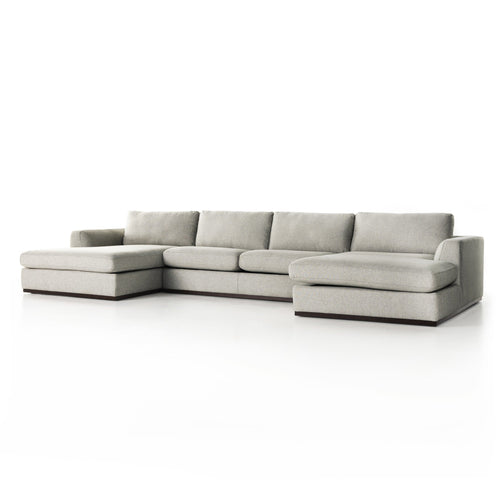 Colt 3-Piece U Sectional - Aldred Silver