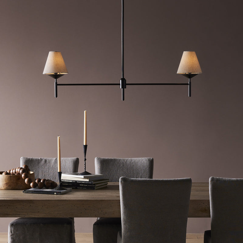 Dodie Linear Chandelier - Jet Black